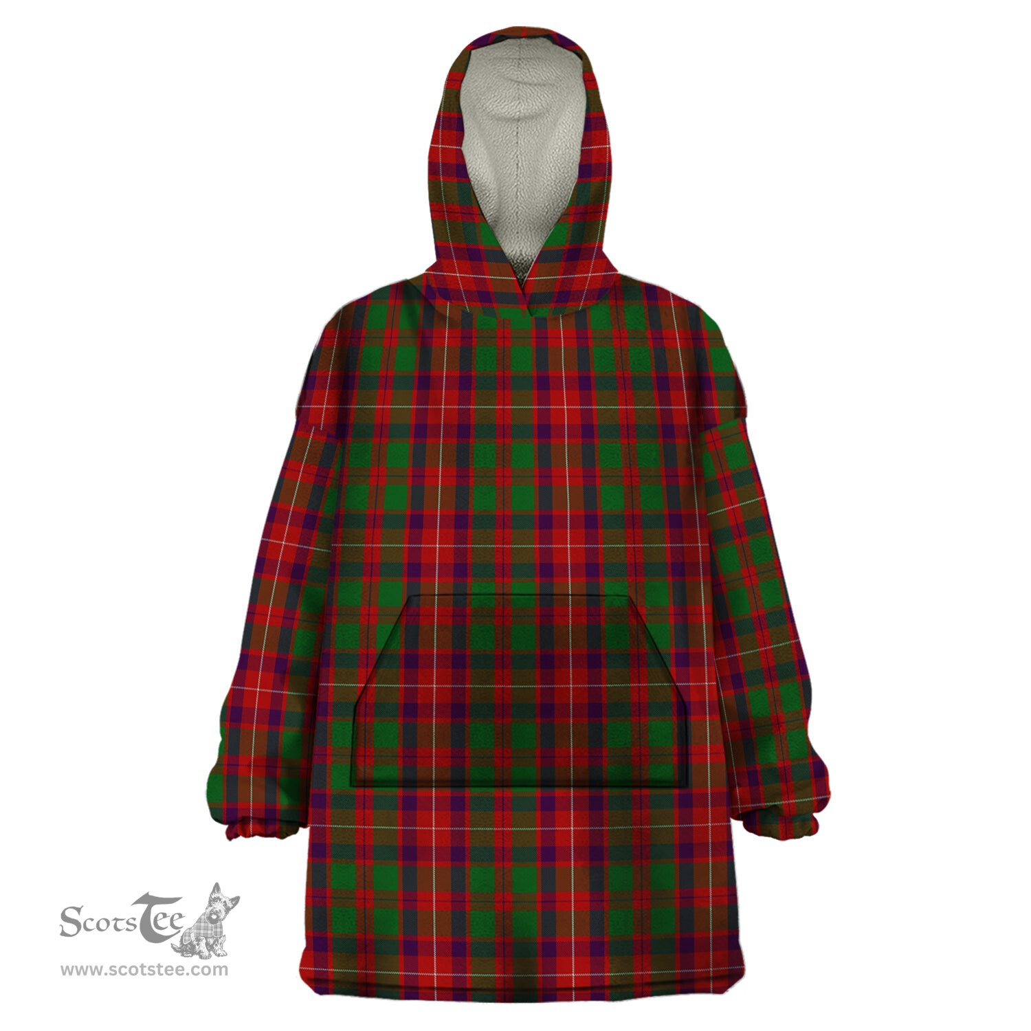 Scottish Geddes Clan Tartan Snuggie Hoodie Plaid Wearable Blanket Hoodie