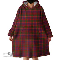 Scottish Fox Red Clan Tartan Snuggie Hoodie Plaid Wearable Blanket Hoodie
