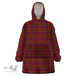 Scottish Fox Red Clan Tartan Snuggie Hoodie Plaid Wearable Blanket Hoodie