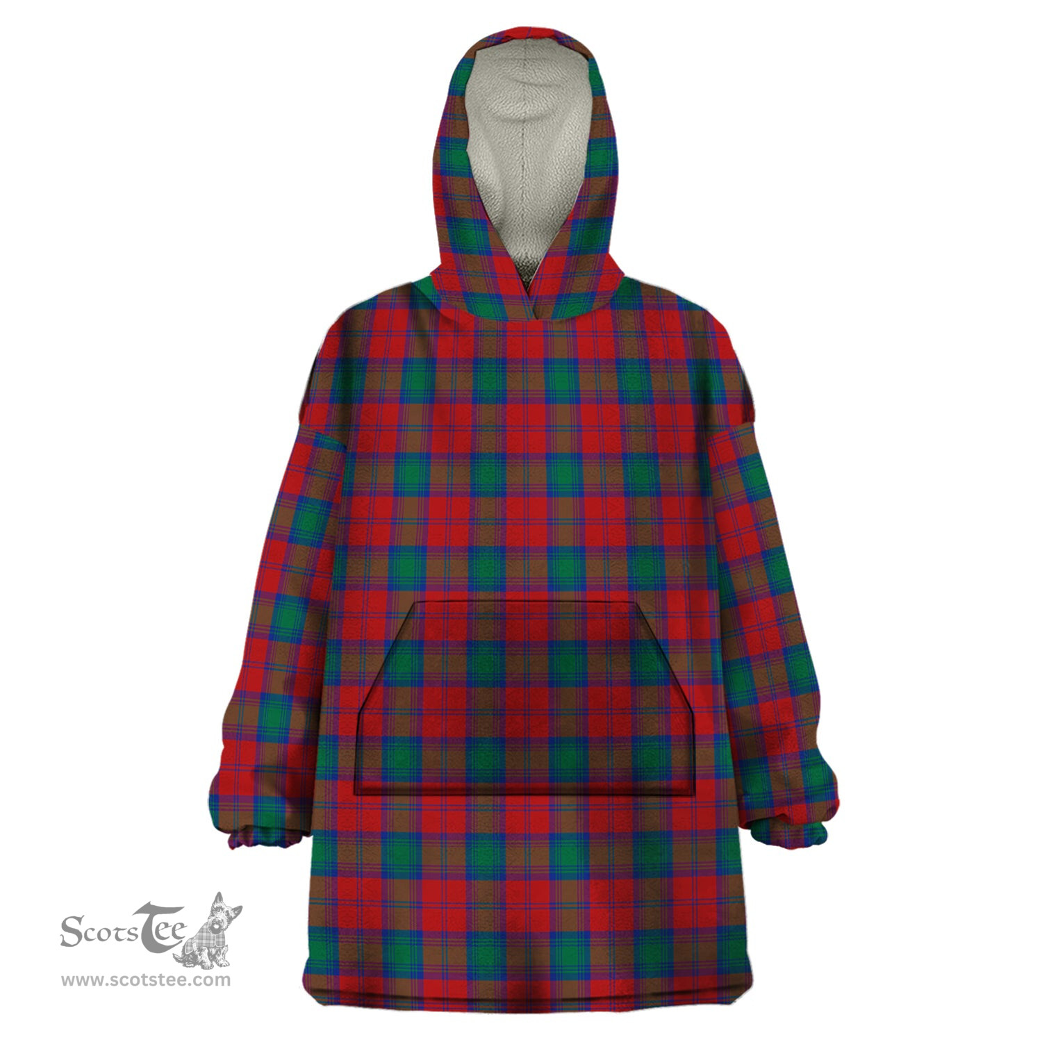 Scottish Fotheringham Modern Clan Tartan Snuggie Hoodie Plaid Wearable Blanket Hoodie