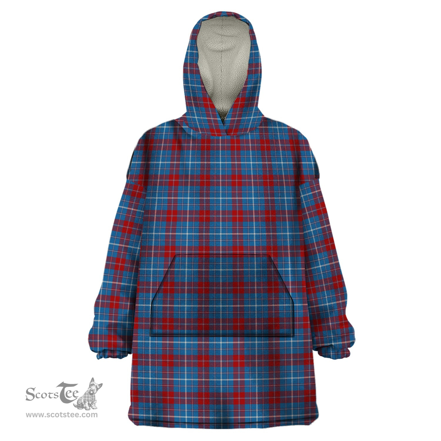 Scottish Frame Clan Tartan Snuggie Hoodie Plaid Wearable Blanket Hoodie