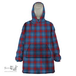 Scottish Frame Clan Tartan Snuggie Hoodie Plaid Wearable Blanket Hoodie