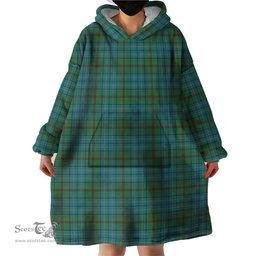 Scottish Fox Ancient Clan Tartan Snuggie Hoodie Plaid Wearable Blanket Hoodie