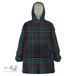 Scottish Fraser Hunting Ancient Clan Tartan Snuggie Hoodie Plaid Wearable Blanket Hoodie