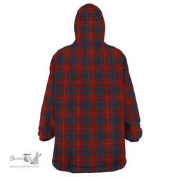 Scottish Fraser Clan Family Crest Tartan Snuggie Hoodie Plaid Wearable Blanket Hoodie