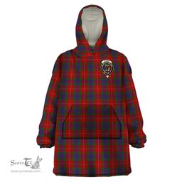Scottish Fraser Clan Family Crest Tartan Snuggie Hoodie Plaid Wearable Blanket Hoodie