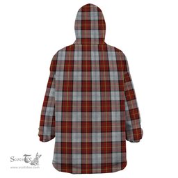 Scottish Gillies Red Dress Clan Tartan Snuggie Hoodie Plaid Wearable Blanket Hoodie