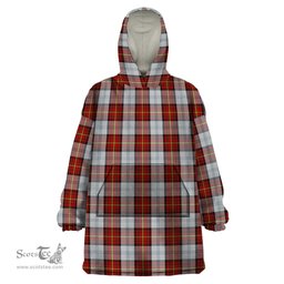 Scottish Gillies Red Dress Clan Tartan Snuggie Hoodie Plaid Wearable Blanket Hoodie