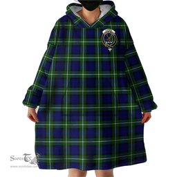 Scottish Forbes Modern Clan Family Crest Tartan Snuggie Hoodie Plaid Wearable Blanket Hoodie