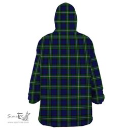 Scottish Forbes Modern Clan Family Crest Tartan Snuggie Hoodie Plaid Wearable Blanket Hoodie