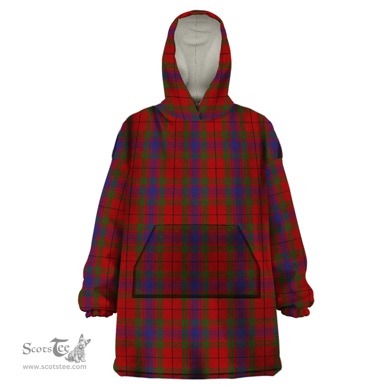 Scottish Gates Clan Tartan Snuggie Hoodie Plaid Wearable Blanket Hoodie