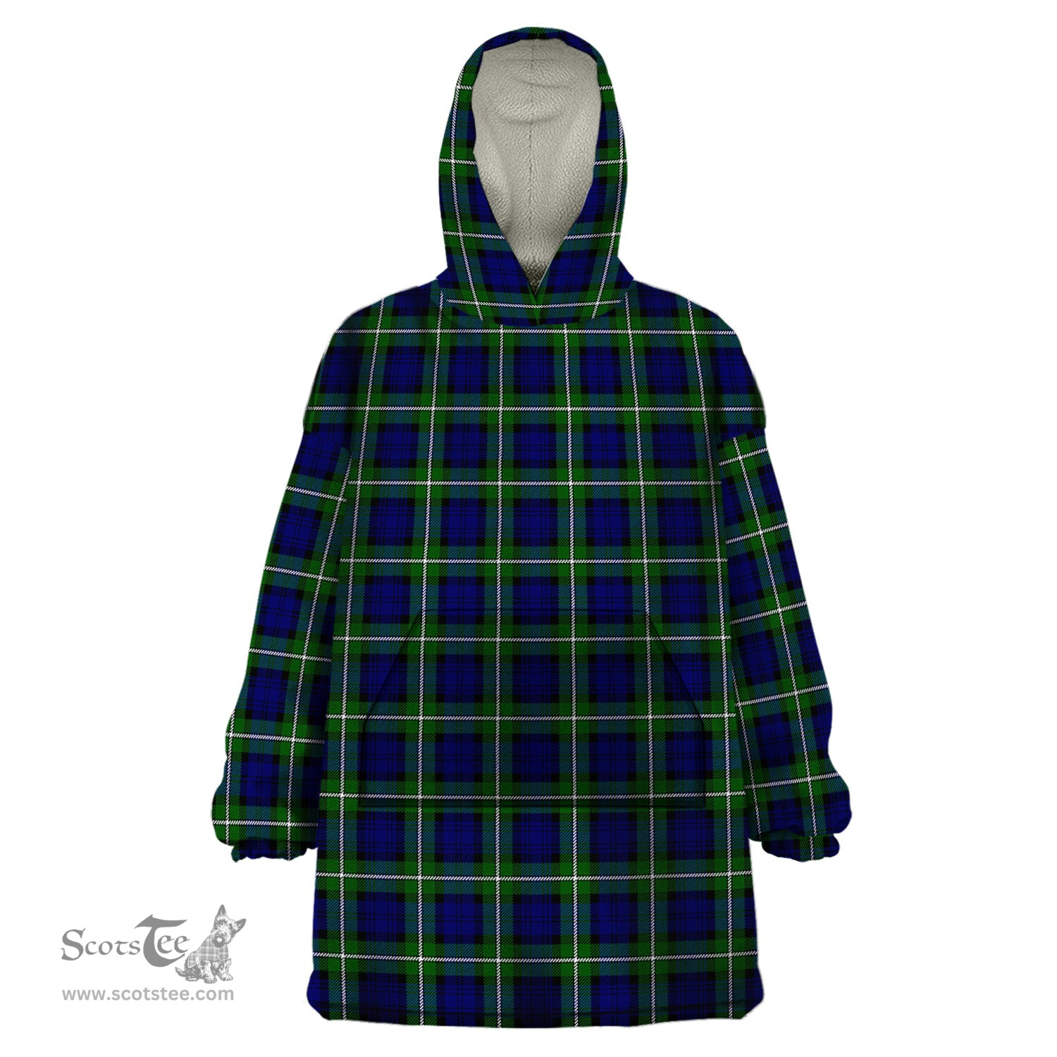 Scottish Forbes Modern Clan Tartan Snuggie Hoodie Plaid Wearable Blanket Hoodie