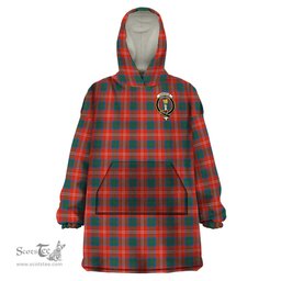 Scottish Chisholm Ancient Clan Family Crest Tartan Snuggie Hoodie Plaid Wearable Blanket Hoodie