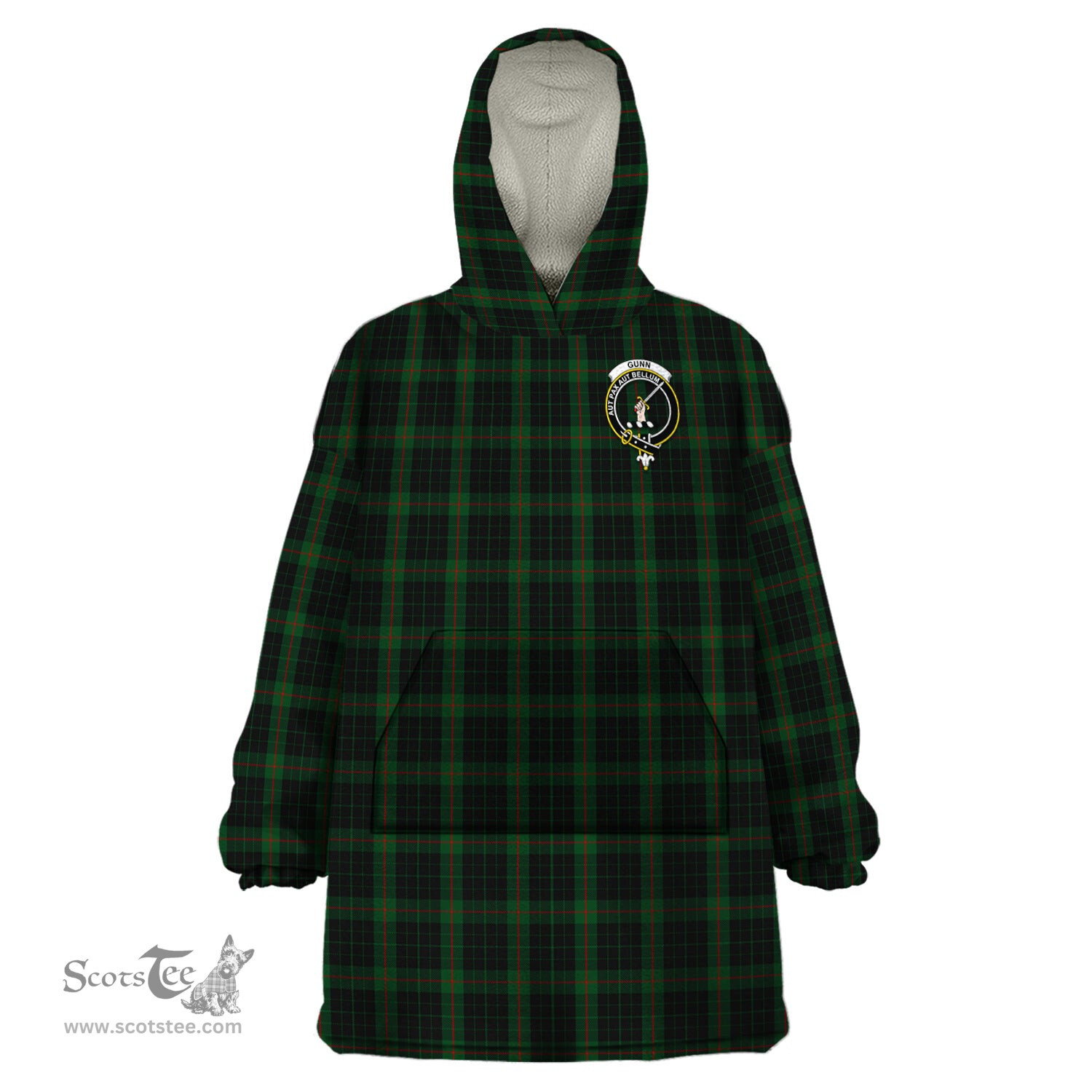 Scottish Gunn Logan Clan Family Crest Tartan Snuggie Hoodie Plaid Wearable Blanket Hoodie