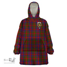 Scottish Gow Clan Family Crest Tartan Snuggie Hoodie Plaid Wearable Blanket Hoodie