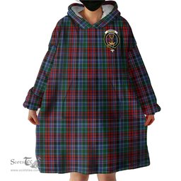 Scottish Gordon Red Clan Family Crest Tartan Snuggie Hoodie Plaid Wearable Blanket Hoodie