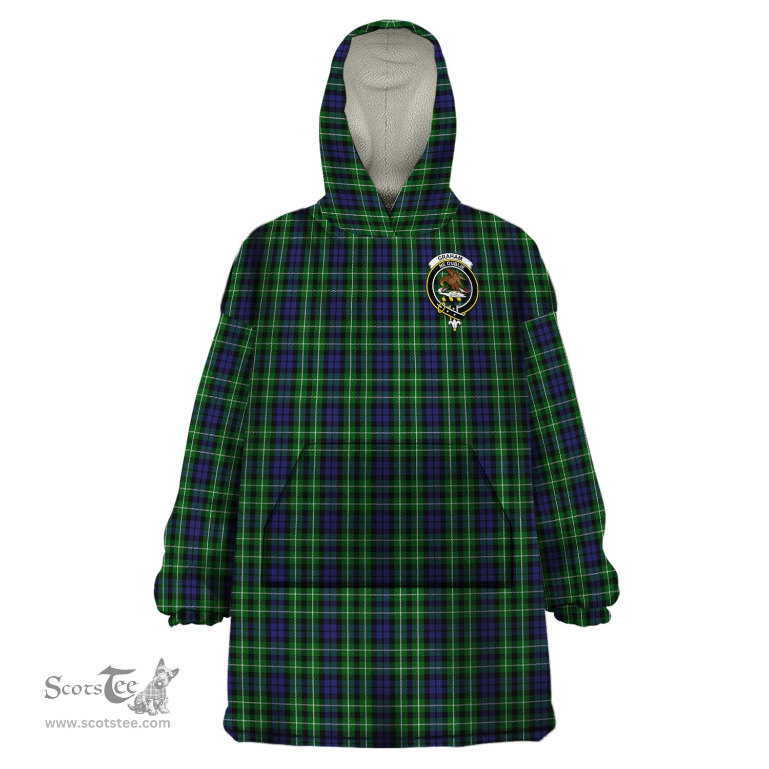 Scottish Graham of Montrose Clan Family Crest Tartan Snuggie Hoodie Plaid Wearable Blanket Hoodie