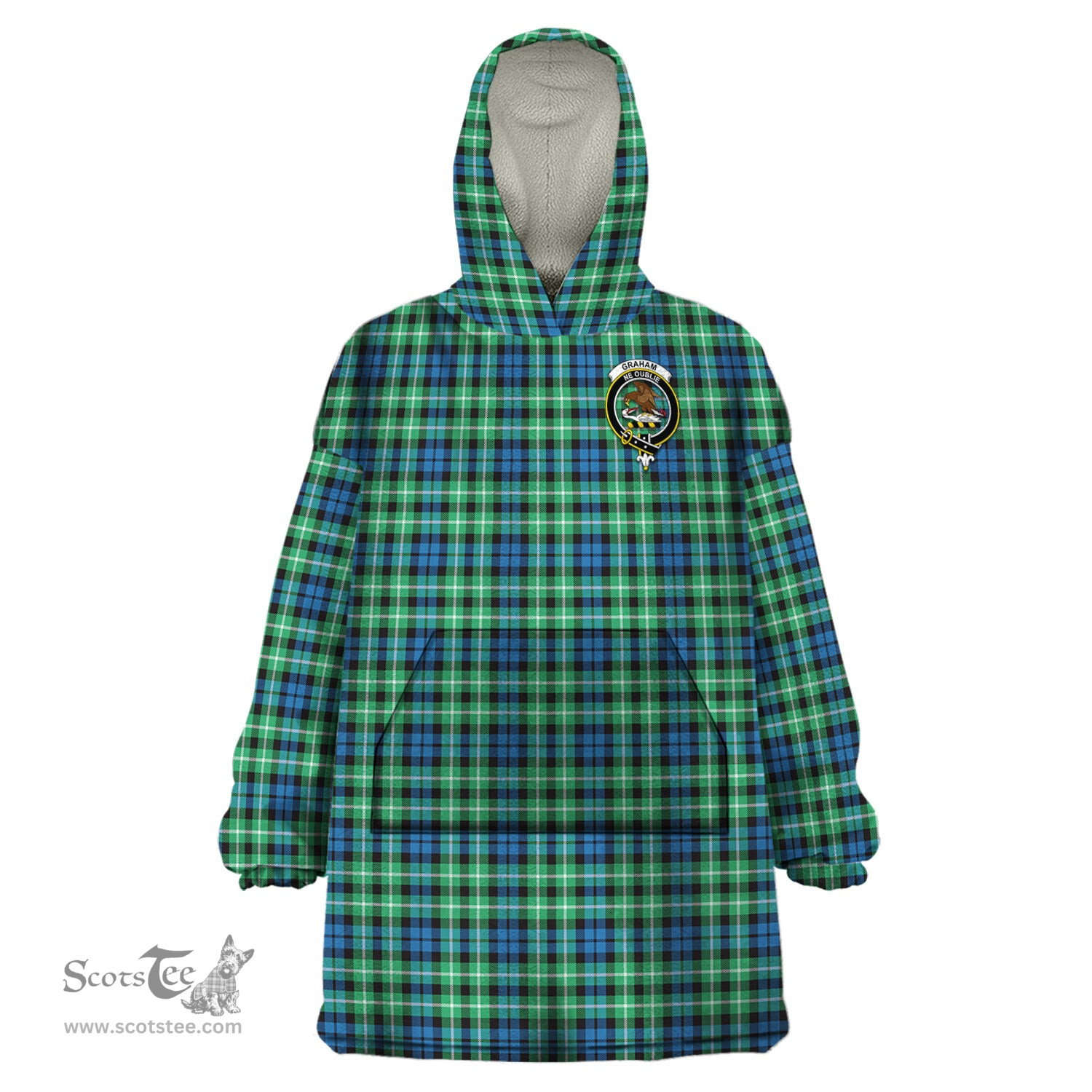 Scottish Graham of Montrose Ancient Clan Family Crest Tartan Snuggie Hoodie Plaid Wearable Blanket Hoodie