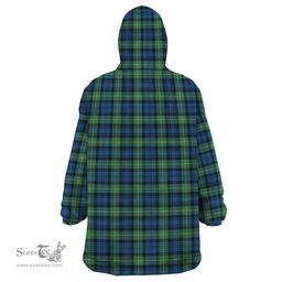 Scottish Gordon Ancient Clan Family Crest Tartan Snuggie Hoodie Plaid Wearable Blanket Hoodie