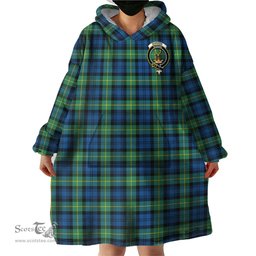 Scottish Gordon Ancient Clan Family Crest Tartan Snuggie Hoodie Plaid Wearable Blanket Hoodie