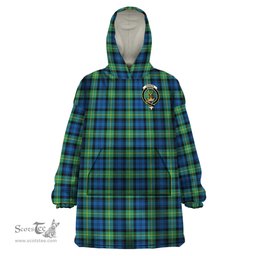 Scottish Gordon Ancient Clan Family Crest Tartan Snuggie Hoodie Plaid Wearable Blanket Hoodie