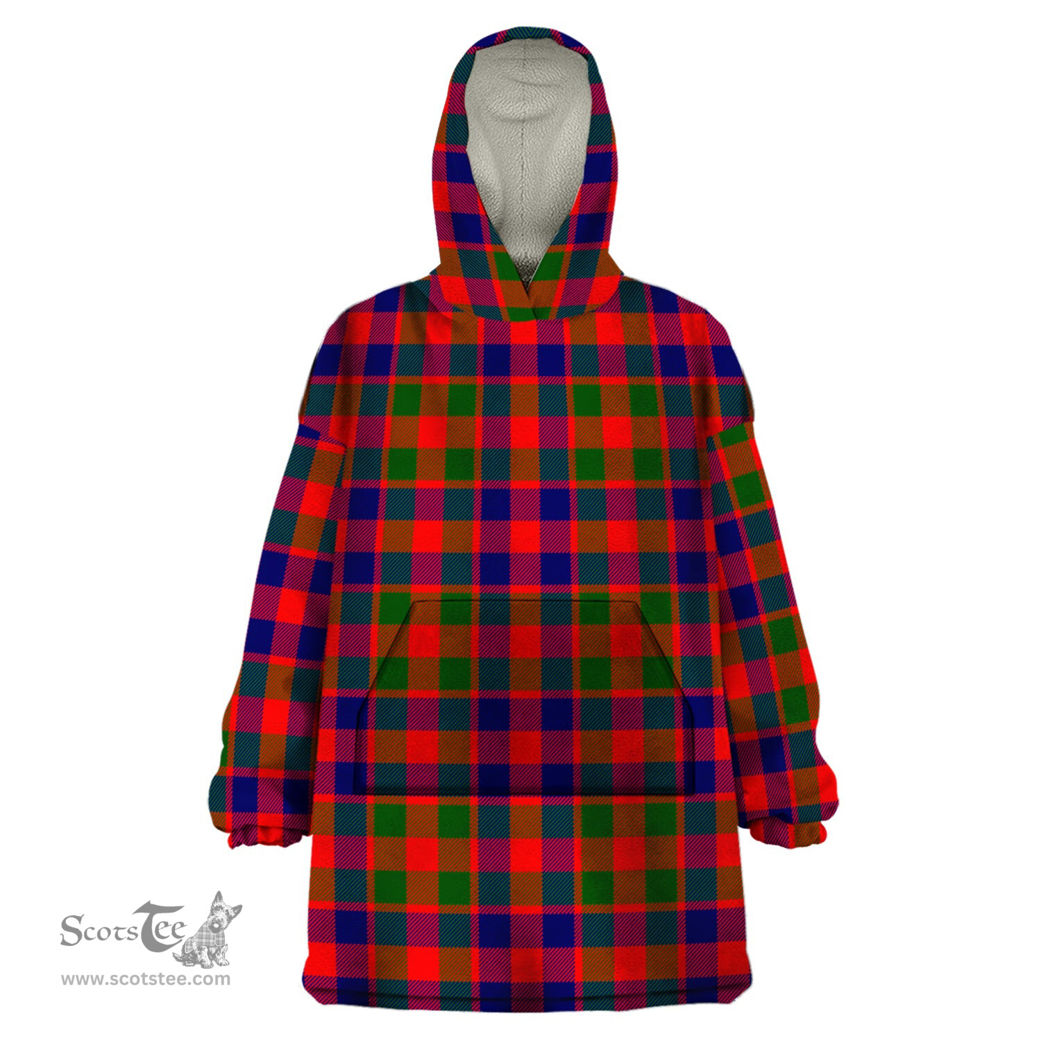 Scottish Gow of Skeoch Clan Tartan Snuggie Hoodie Plaid Wearable Blanket Hoodie
