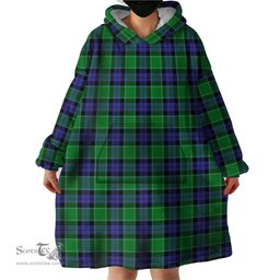 Scottish Graham of Menteith Modern Clan Tartan Snuggie Hoodie Plaid Wearable Blanket Hoodie
