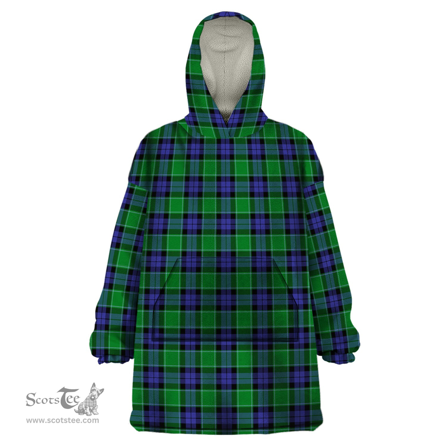 Scottish Graham of Menteith Modern Clan Tartan Snuggie Hoodie Plaid Wearable Blanket Hoodie