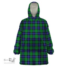 Scottish Graham of Menteith Modern Clan Tartan Snuggie Hoodie Plaid Wearable Blanket Hoodie