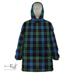 Scottish Guthrie Clan Tartan Snuggie Hoodie Plaid Wearable Blanket Hoodie