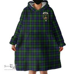 Scottish Gordon Clan Family Crest Tartan Snuggie Hoodie Plaid Wearable Blanket Hoodie