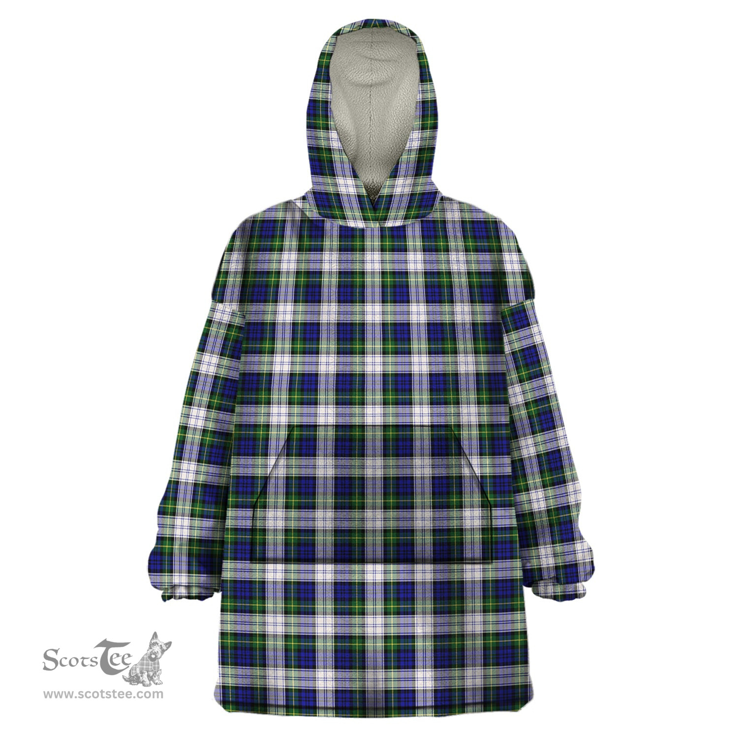 Scottish Gordon Dress Modern Clan Tartan Snuggie Hoodie Plaid Wearable Blanket Hoodie