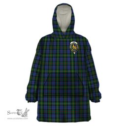 Scottish Gow Hunting Clan Family Crest Tartan Snuggie Hoodie Plaid Wearable Blanket Hoodie
