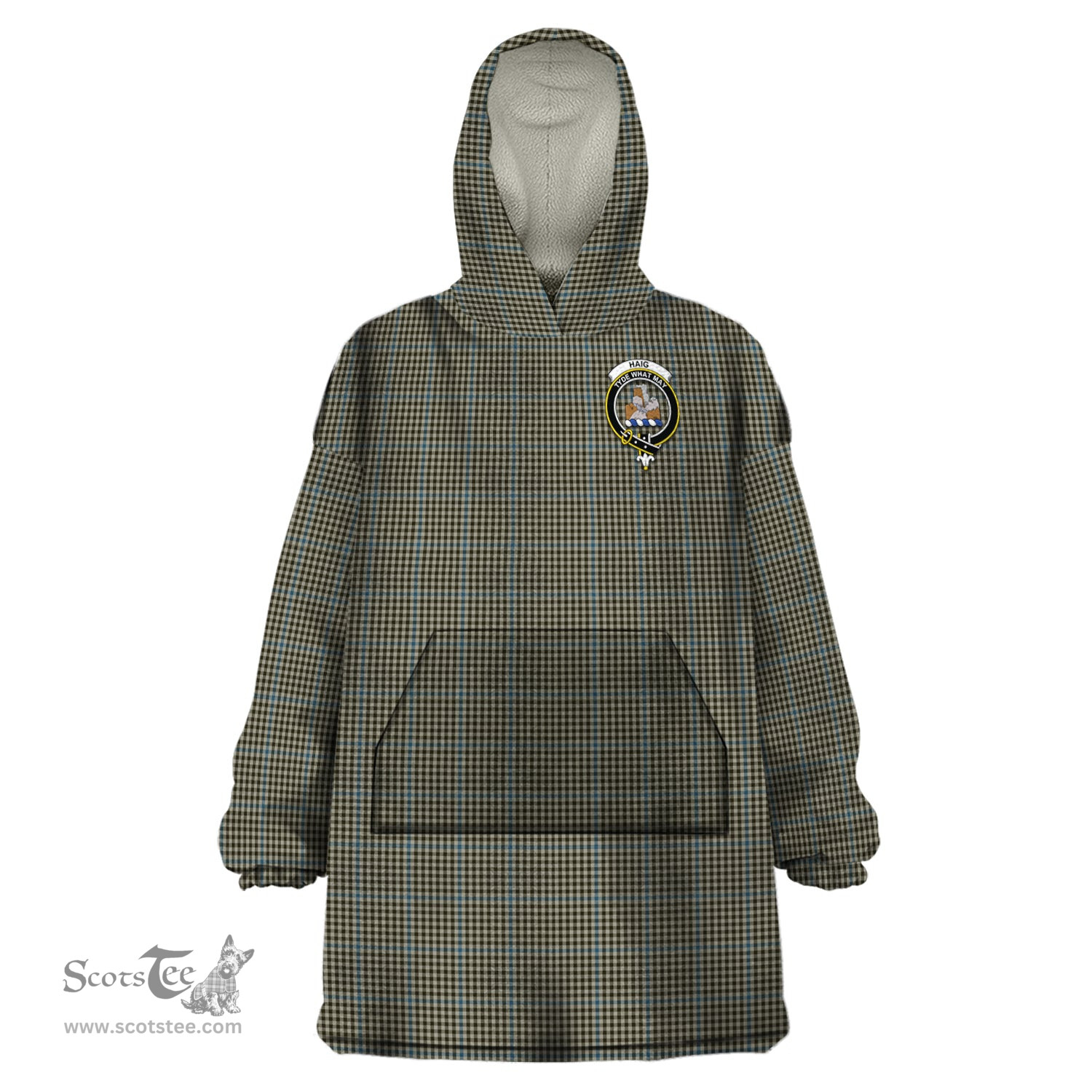 Scottish Haig Clan Family Crest Tartan Snuggie Hoodie Plaid Wearable Blanket Hoodie
