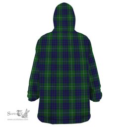 Scottish Hamilton Green Hunting Clan Family Crest Tartan Snuggie Hoodie Plaid Wearable Blanket Hoodie