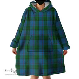 Scottish Greenlaw American Clan Tartan Snuggie Hoodie Plaid Wearable Blanket Hoodie