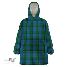 Scottish Greenlaw American Clan Tartan Snuggie Hoodie Plaid Wearable Blanket Hoodie