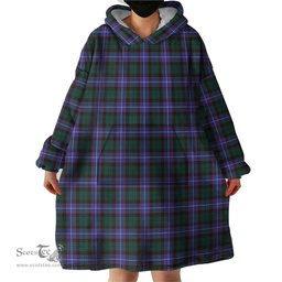 Scottish Guthrie Modern Clan Tartan Snuggie Hoodie Plaid Wearable Blanket Hoodie