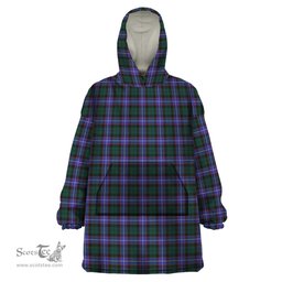 Scottish Guthrie Modern Clan Tartan Snuggie Hoodie Plaid Wearable Blanket Hoodie