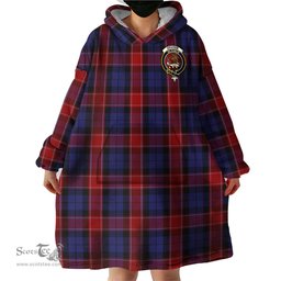 Scottish Graham of Menteith Red Clan Family Crest Tartan Snuggie Hoodie Plaid Wearable Blanket Hoodie