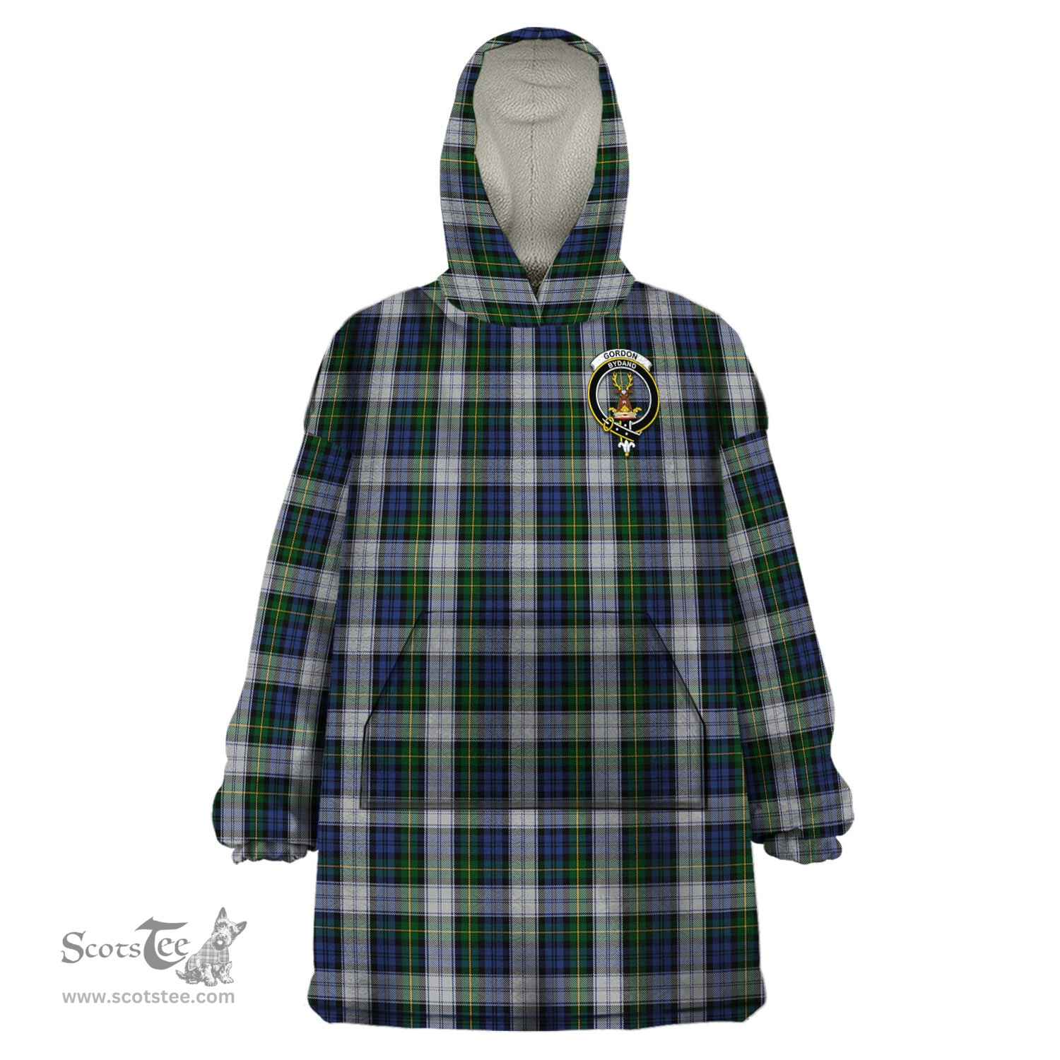 Scottish Gordon Dress Clan Family Crest Tartan Snuggie Hoodie Plaid Wearable Blanket Hoodie