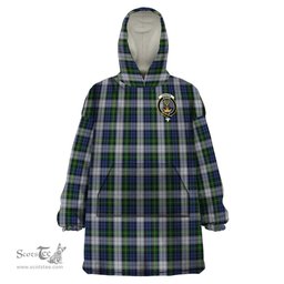 Scottish Gordon Dress Clan Family Crest Tartan Snuggie Hoodie Plaid Wearable Blanket Hoodie