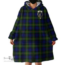 Scottish Gunn Modern Clan Family Crest Tartan Snuggie Hoodie Plaid Wearable Blanket Hoodie