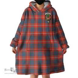 Scottish Hamilton Ancient Clan Family Crest Tartan Snuggie Hoodie Plaid Wearable Blanket Hoodie