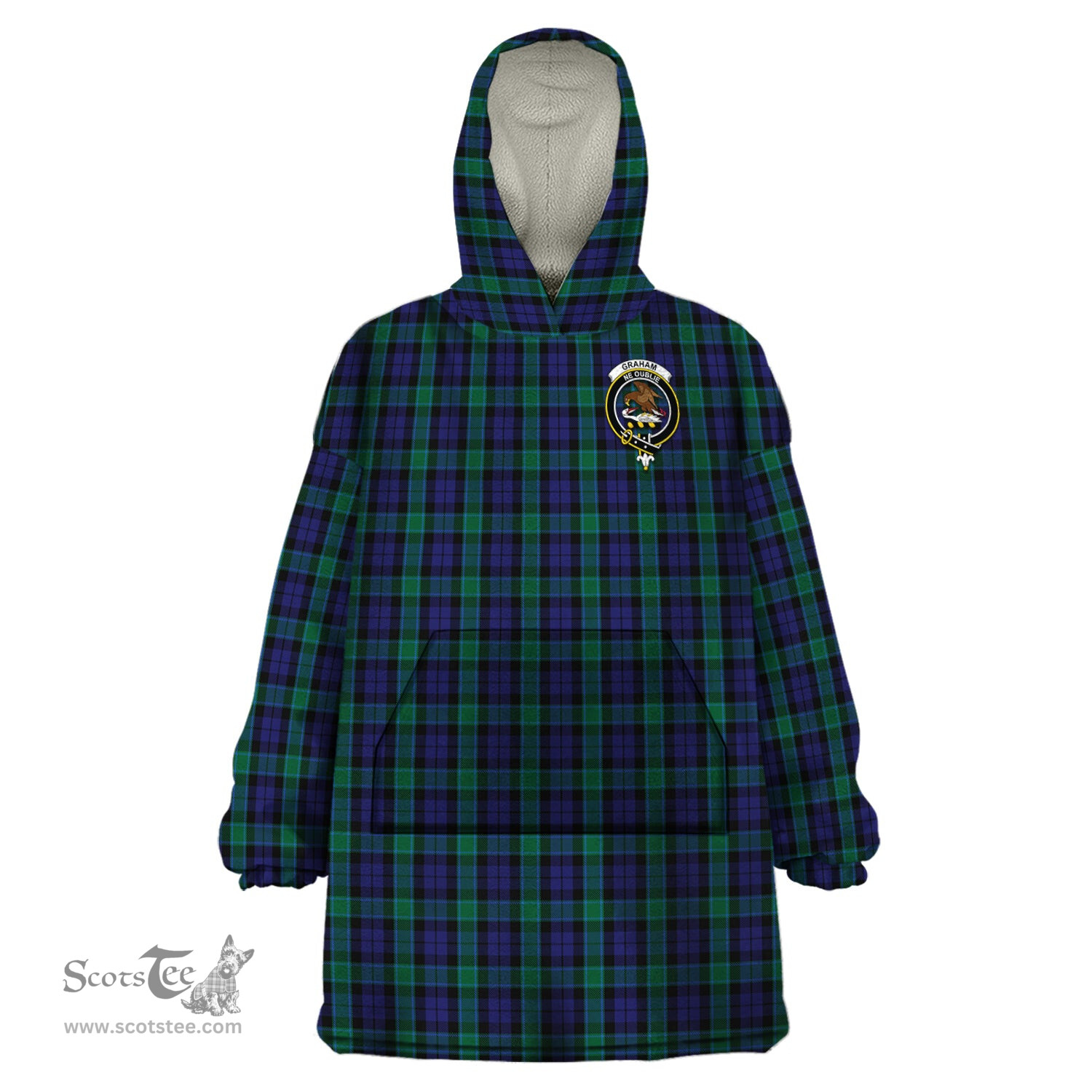 Scottish Graham of Menteith Clan Family Crest Tartan Snuggie Hoodie Plaid Wearable Blanket Hoodie