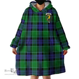 Scottish Haldane Clan Family Crest Tartan Snuggie Hoodie Plaid Wearable Blanket Hoodie
