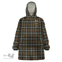 Scottish Graham of Menteith Weathered Clan Family Crest Tartan Snuggie Hoodie Plaid Wearable Blanket Hoodie