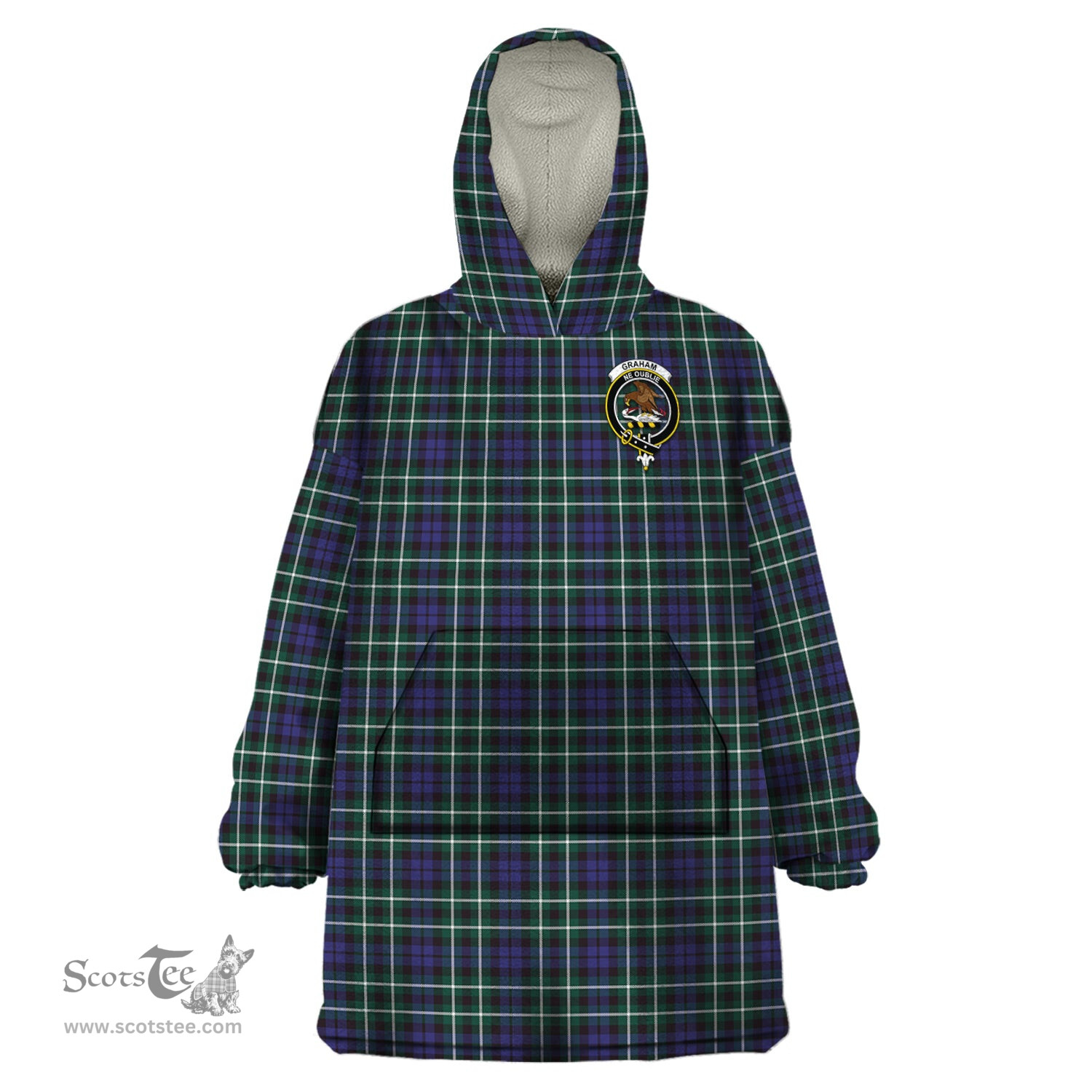 Scottish Graham of Montrose Modern Clan Family Crest Tartan Snuggie Hoodie Plaid Wearable Blanket Hoodie