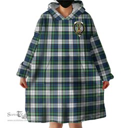 Scottish Gordon Dress Ancient Clan Family Crest Tartan Snuggie Hoodie Plaid Wearable Blanket Hoodie