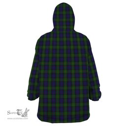 Scottish Gunn Clan Family Crest Tartan Snuggie Hoodie Plaid Wearable Blanket Hoodie